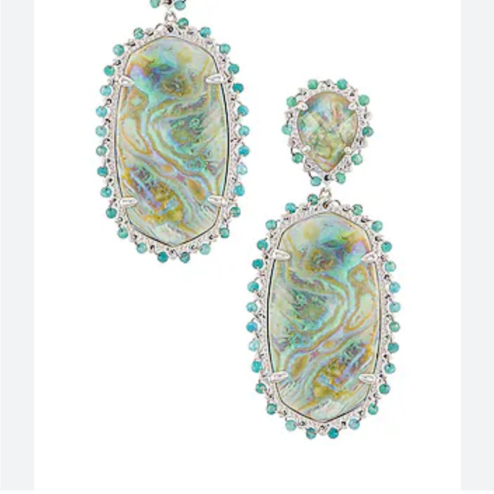 Kendra Scott Parsons Statement Earring in Bright Silver Iridescent
Abalone
